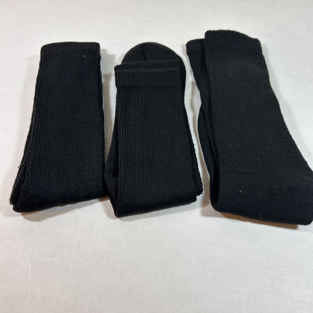 Mens 10-13 Diabetic‎ Black Socks Lot 3